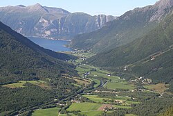 View of the Øksendal valley