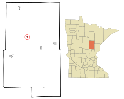 Location of the city of Palisade within Aitkin County, Minnesota