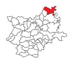 Location of Draž in Osijek-Baranja County