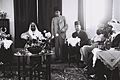 Emir Abdullah with Arab notables during visit to Jaffa