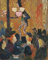 The Parade (1892), one of several colorful paintings of Paris street performers