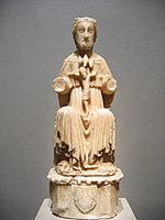 The Spanish were the other main medieval carvers of alabaster in medieval Europe. This Trinity is either English or Spanish