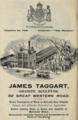 James Taggart, granite sculptor to Queen Alexandra (print ad from 1914)