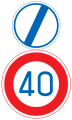 323 und 507-C: Ende der Geschwindigkeitsbeschränkung, es gilt die allgemeine Höchstgeschwindigkeit