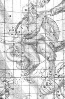 Johannes Kepler's drawing depicting the location of the stella nova in the foot of Ophiuchus