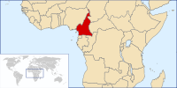 Lage Kameruns in Westafrika