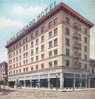 King Edward Hotel (built 1906, NW corner of 5th St.)