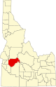 State map highlighting Boise County