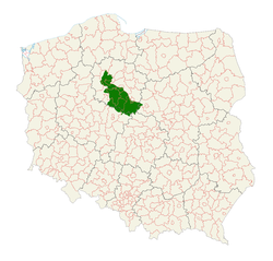 Location on the map of Poland