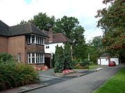 Rose Garden Close in western Edgware, near Canons Drive. This road consists of large suburban houses, near Lake Grove