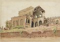 Image 47Watercolour by Olive Wharry circa 1942 of St. Sidwell's Church, Exeter, after the Blitz. In the early hours of 4th May 1942 a 250kg bomb fell directly on St Sidwells. The church tower was left standing but was so badly damaged that it was pulled down shortly after. A replacement church was built on the site. From the Royal Albert Memorial Museum's collection (63/2004/4). (from Exeter)