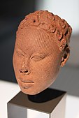 Head of a king or dignitary; 12th–15th century AD; terracotta; Ethnological Museum of Berlin (Germany); discovered at Ife (Nigeria)