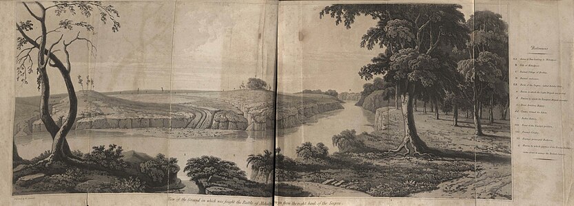 Battlefield of Mahidpur from the Shipra River, December 1817.