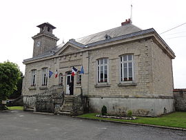 The town hall and school of Bièvres