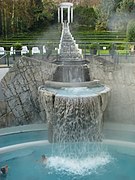 Carolus Thermen hot waterfall and soaking pool