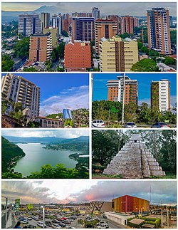 Counterclockwise from top: Guatemala City, Santa Catarina Pinula, Mixco, Lago Amatitlan, Parque Nacional Naciones Unidas & Villa Nueva.