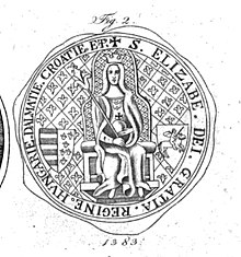 Seal depicting a woman with orb and sceptre seated on a throne