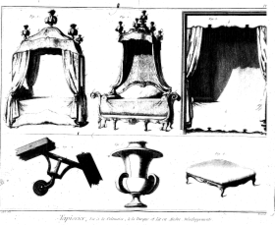Engravings of beds from the Encyclopédie (1751–72)
