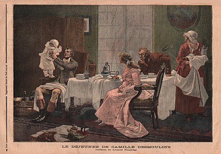 The Lunch of Camille Desmoulins, in Illustrated supplement to the Petit Journal (5 November 1892).