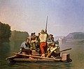 Lighter Relieving the Steamboat Aground by George Caleb Bingham, 1847