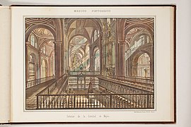 Interior of the Cathedral of Mexico City, 1850 by Pierre Frédéric Lehnert