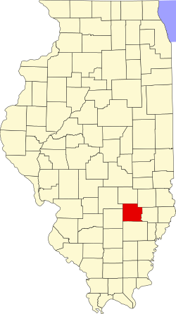 Karte von Clay County innerhalb von Illinois