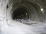 Inside the northern Vítkov tunnel during an "open day" during construction