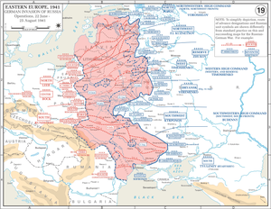Position of Panzergruppe 1 Kleist at the opening phase of Operation Barbarossa