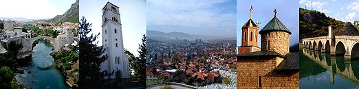 Mostar, Bihać, Sarajevo, Martin Brod, Višegrad