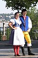 A couple wearing traditional Bohemian kroj from Prácheňsko area