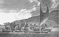 Image 10Polynesian (Hawaiian) navigators sailing multi-hulled canoe, c. 1781 (from Polynesia)