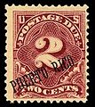 United States, 1899: postage due stamp overprinted for use in Puerto Rico