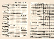 1913 score of en-harmonic notation, for Intonarumori