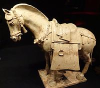 Horse with elaborate trappings, early 600s