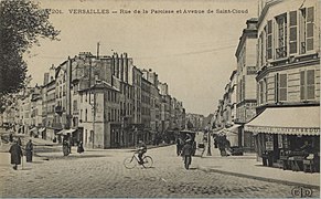 Crossroads between avenue de Saint-Cloud and Rue de la Paroisse at the beginning of the 20th century.