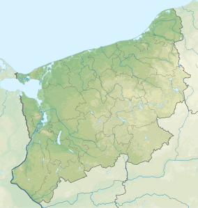 Map showing the location of Cedynia Landscape Park