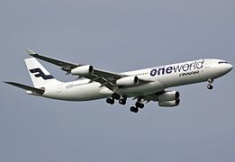Airbus A340-300 in Oneworld livery
