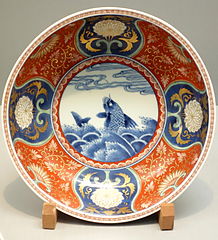 Imari ware, Edo period, overglaze enamel