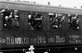 Image 60German soldiers in a railway car on the way to the front in August 1914. The message on the car reads Von München über Metz nach Paris ("From Munich via Metz to Paris"). (from Rail transport)