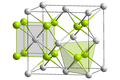 Kristallstruktur von Fluorit zum Vergleich der Isotypie