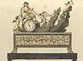 Drawing of a chariot clock depicting Venus by Jean-Simon Deverberie, France, between 1801-1821.