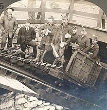 Coal miners in Hazelton, Pennsylvania, 1902