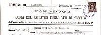 The 10 August 1920 Gasperina Birth Certificate middle name "Innocenzo": (No Diego)