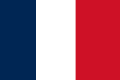 The current French ensign, with proportions different from those of the French flag