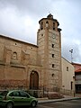 Fréscano bell tower with stork nests