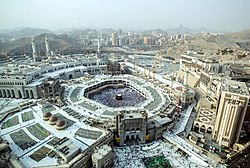 Die al-Harām-Moschee im Zentrum Mekkas