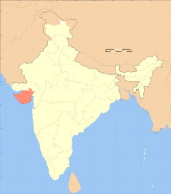 Location of Saurashtra in India