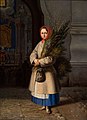 Kanutas Ruseckas – Lithuanian Girl with Verbos, 1847