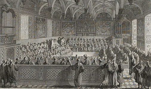 Lit de justice of the Parlement of Paris, attended by Louis XVI, in the Grand Chamber (19 November 1787)