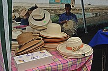 A hat stand in Montecristi, Ecuador.